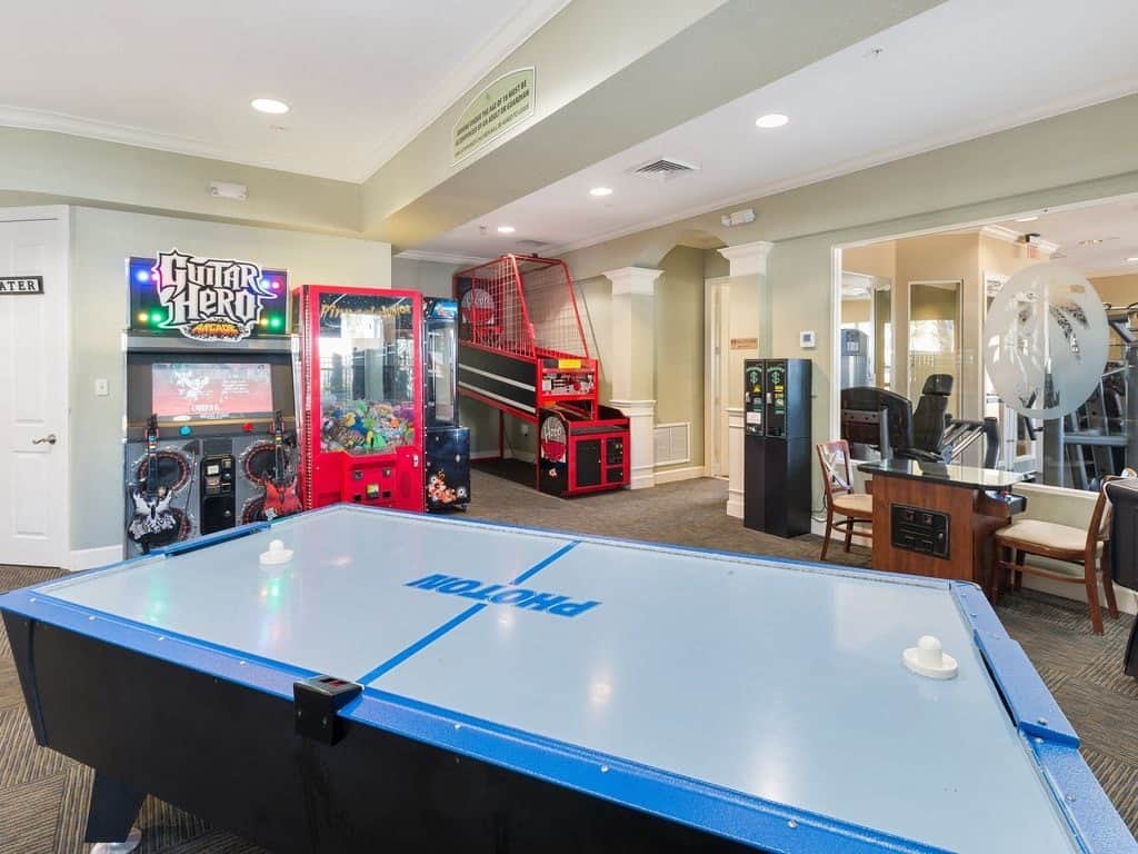 Enjoy air hockey and other games at the best short-term rental in Windsor Hills