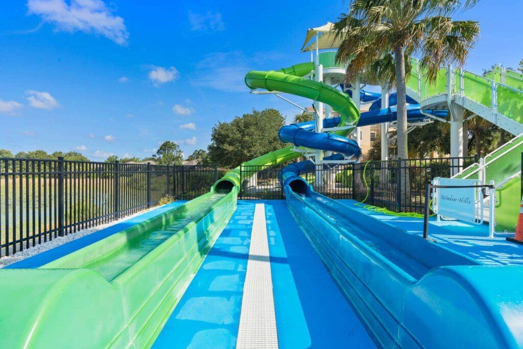 Family activities inside Windsor Hills Resort include the water park, playgrounds, and more!