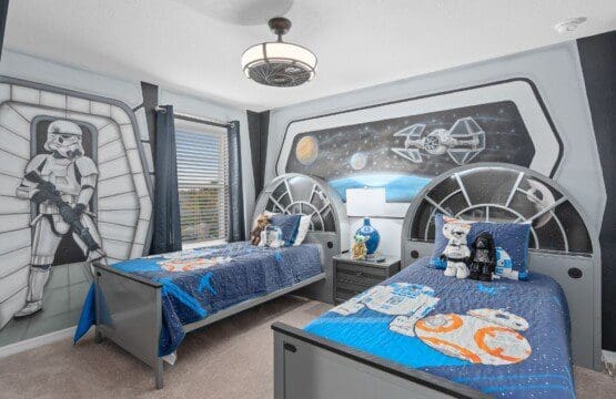 Star Wars twin beds at Chillax Inn Kaipo